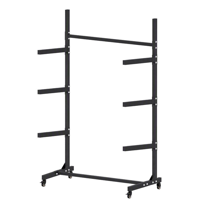 Weisshorn Kayak Storage Rack 3-Tier Canoe SUP Paddleboard Garage 80kg Casters