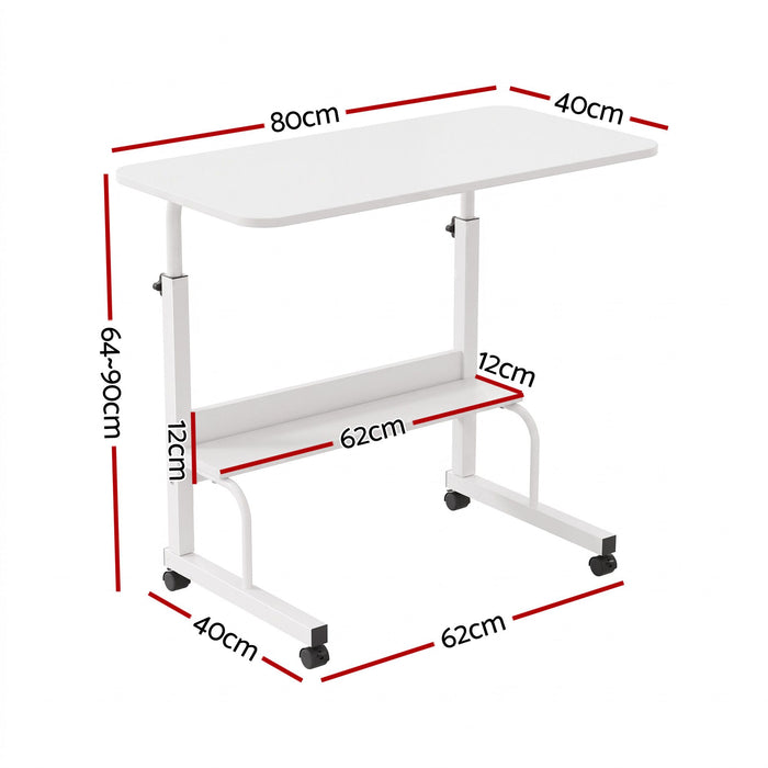 Artiss Laptop Desk Portable Sit Stand Desks Height Adjustable Workstation 80CM White
