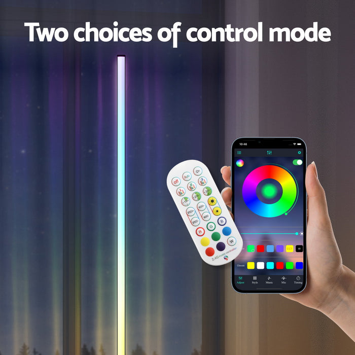 Artiss RGB LED Floor Lamp Remote Control Corner Light Stand Gaming Room 150CM