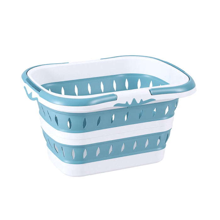 Artiss Laundry Basket Hamper Large Foldable Washing Clothes Storage Organiser Blue