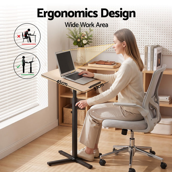 Artiss Floor Podium Stand 78-127CM Height Adjustable Portable Laptop Desk