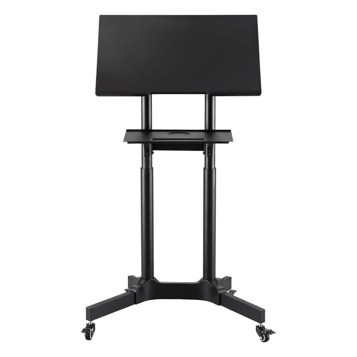 Artiss Mobile Lectern Stand, Adjustable Sit-to-Stand Presentation Podium w/ Wheels Black