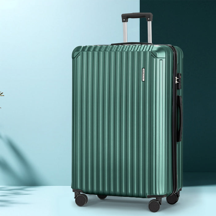 Wanderlite 28'' Luggage Travel Suitcase Set TSA Carry On Hard Case Green