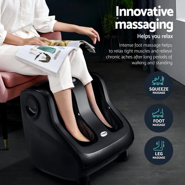 Livemor Full Back Massage Seat Cushion Heating With 360° Foot Massagers