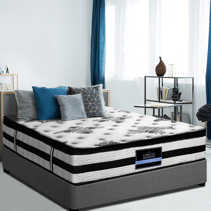 Giselle Bedding 34cm Mattress Euro Top Pocket Spring Double
