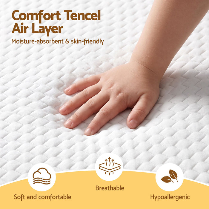Giselle Bedding 15cm Cot Mattress, 38D Gel Memory Foam Cover