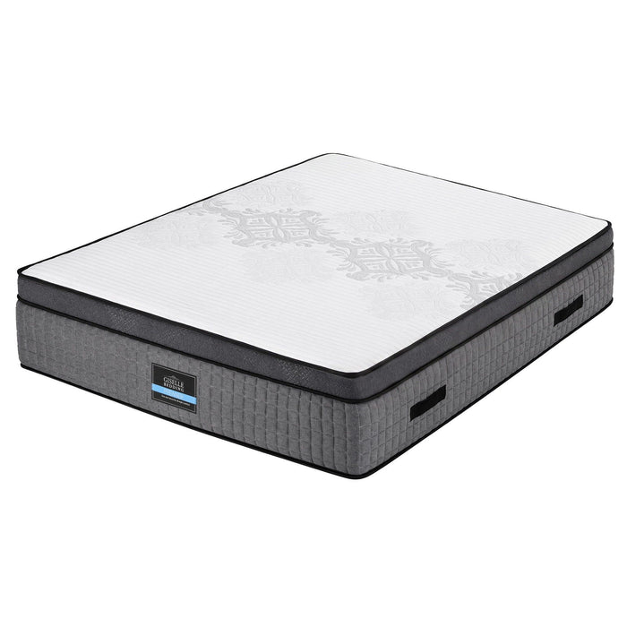 Giselle Bedding Queen Mattress 37cm 4-in-1 Adjustable Firmness Cooling Gel Memory Foam Dual-Zone Flippable for Couples