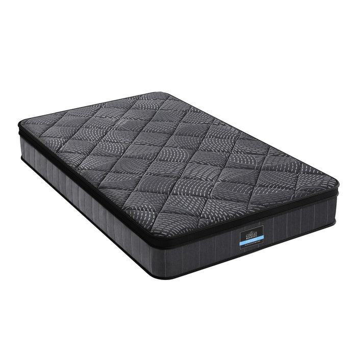 Giselle Bedding Single Mattress 25cm Pocket Spring Latex Euro Top Medium Firm Bed