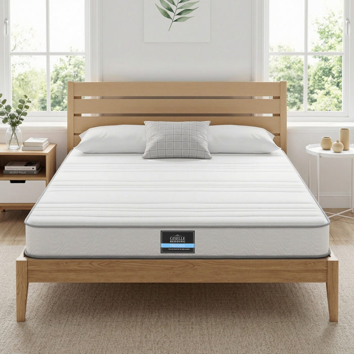 Giselle Queen Mattress 20cm with Reinforced Edge Support Egg-Crate Foam