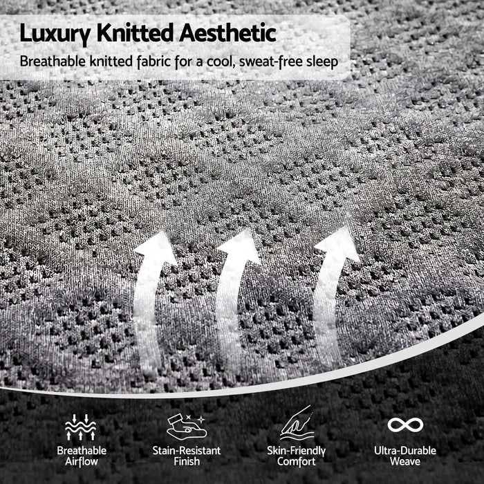 Giselle King Mattress 26cm Firm Pocket Spring Dual Edge Support Dark Grey