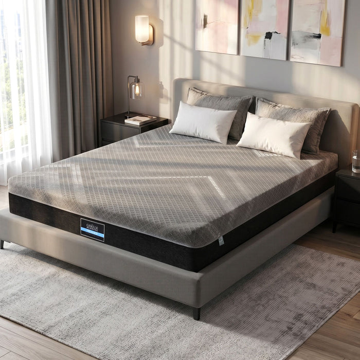 Giselle King Mattress 26cm Firm Pocket Spring Dual Edge Support Dark Grey