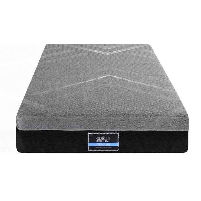 Giselle Single Mattress 26cm Firm Pocket Spring Dual Edge Support Dark Grey