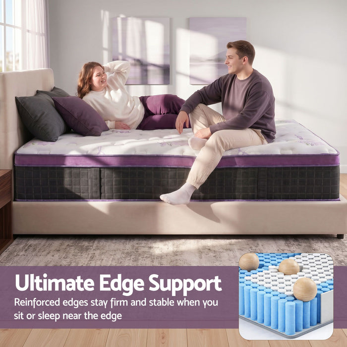 Giselle Double Euro Top Mattress Firm Pocket Spring Edge Support