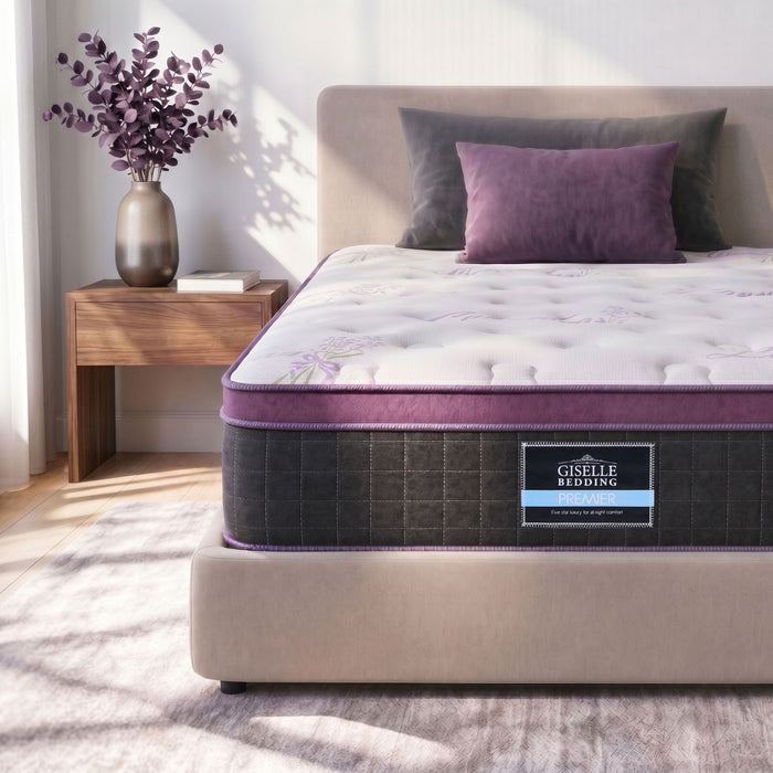 Giselle King Single Euro Top Mattress Firm Pocket Spring Edge Support