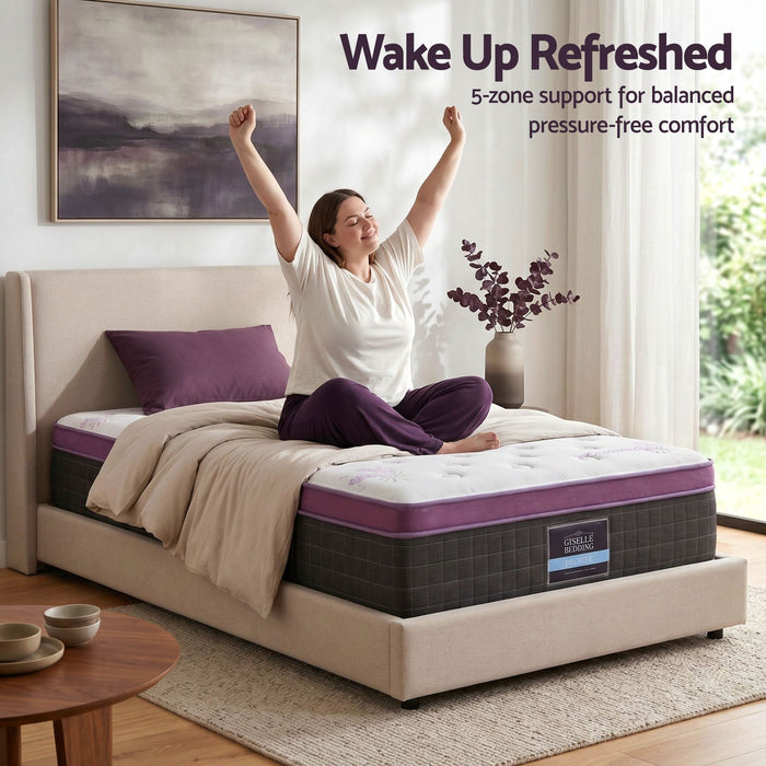 Giselle Single Euro Top Mattress Firm Pocket Spring Edge Support