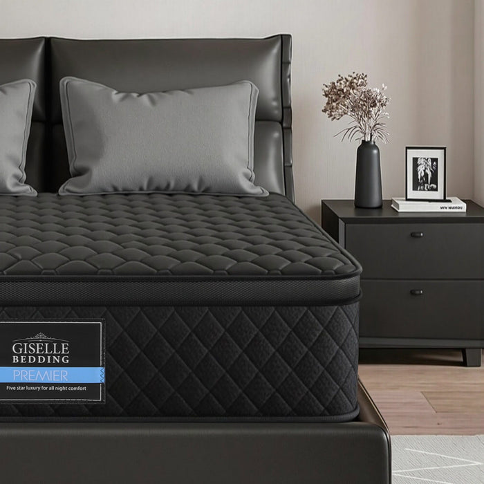 Giselle Bedding Mattress 34cm 5-Zone Pocket Spring Egg-crate Memory Foam Double