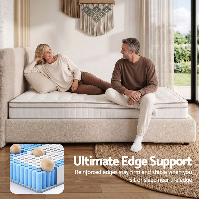 Giselle 20cm Firm King Single Mattress Pocket Spring for Bedroom or Guest Room