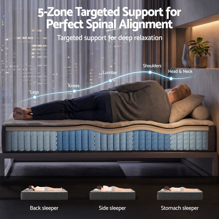 Giselle 30cm King Mattress with Edge Support and 5-Zone Comfort