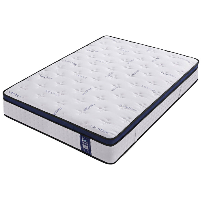 Levitex 35CM King Mattresses Gel Memory Foam and 7-Zone Ergonomic Pocket Spring, Anti-Roll Dual-Row Edge, Undisturbed Deep Sleep For Restless Couples, Triple Cooling System
