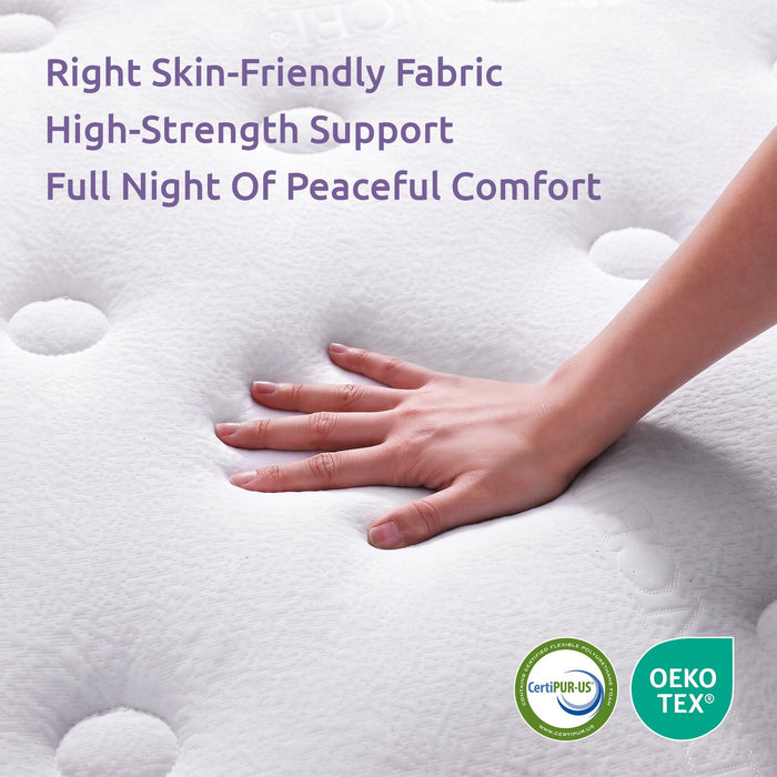 Levitex King Mattress 23CM With Pocket Spring & Cooling Gel Foam, Medium-Firm Full-Body Support, Mattresses In A Box