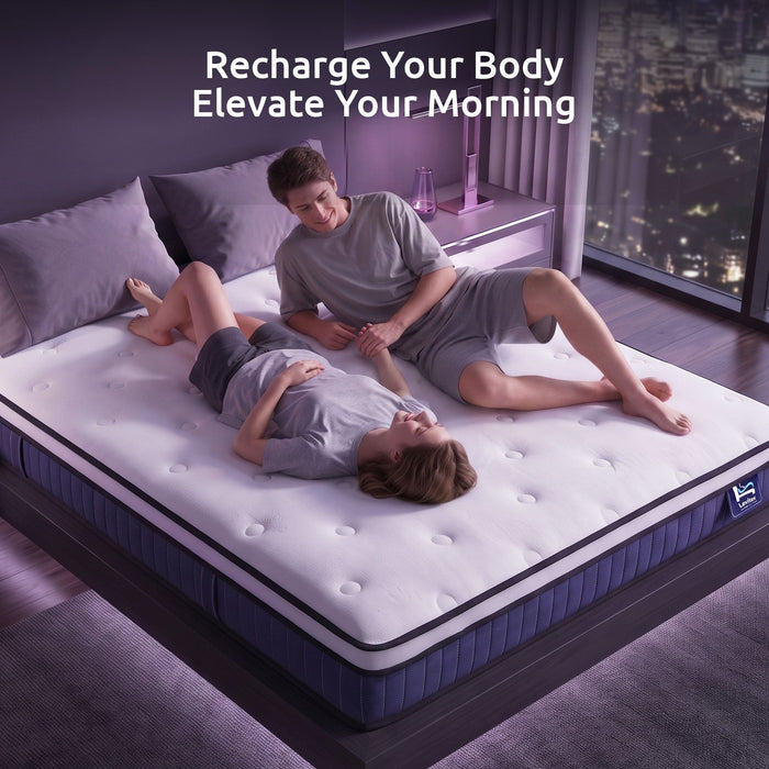 Levitex King Mattress 23CM With Pocket Spring & Cooling Gel Foam, Medium-Firm Full-Body Support, Mattresses In A Box