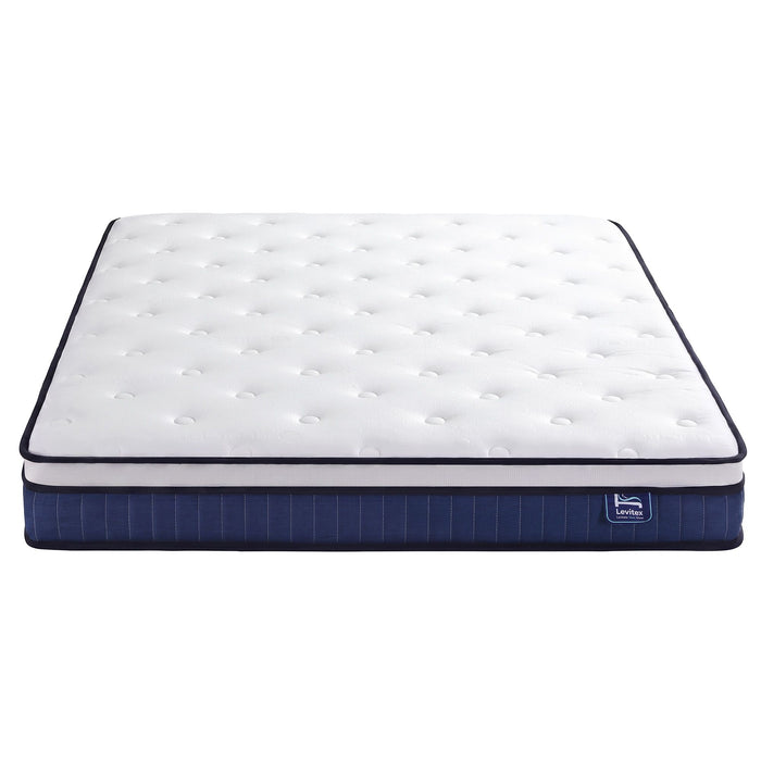 Levitex Queen Mattress 23CM With Pocket Spring & Cooling Gel Foam, Medium-Firm Full-Body Support, Mattresses In A Box
