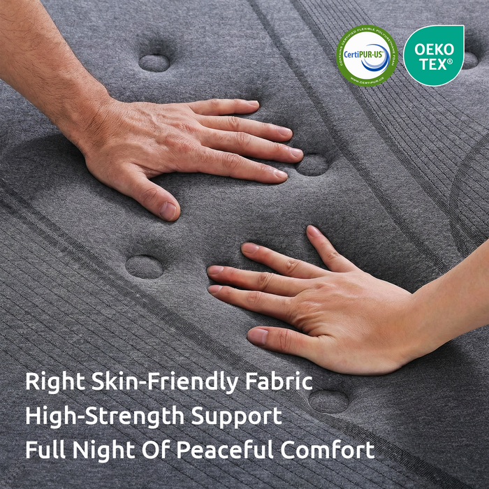 Levitex 33 cm Mattress 8.0 Extra Firm 7-Zone Pocket Spring Mattress with Dual-Row Edge Support & Breathable Knit Cover Queen