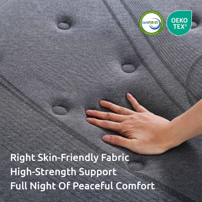 Levitex 33 cm Mattress 8.0 Extra Firm 7-Zone Pocket Spring Mattress with Dual-Row Edge Support & Breathable Knit Cover Single