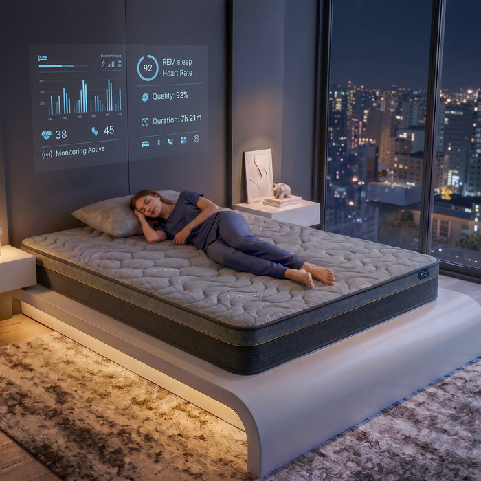 Levitex King Single Mattress 25 cm Hybrid Pocket Spring with 4cm Egg Crate Foam for Deep Sleep Bamboo Charcoal Fabric