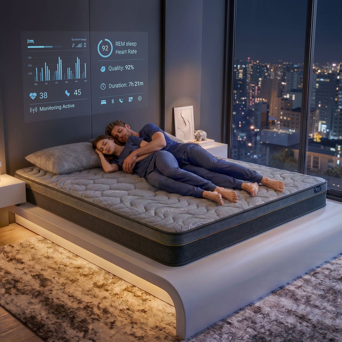 Levitex Queen Mattress 25 cm Hybrid Pocket Spring with 4cm Egg Crate Foam for Deep Sleep Bamboo Charcoal Fabric