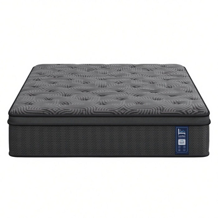 Levitex 34 cm Pocket Spring Mattress with Reinforced Edge Support & 5-Zone Pressure Relief Breathable Gel Memory Foam Hybrid Mattress for Back Pain Double
