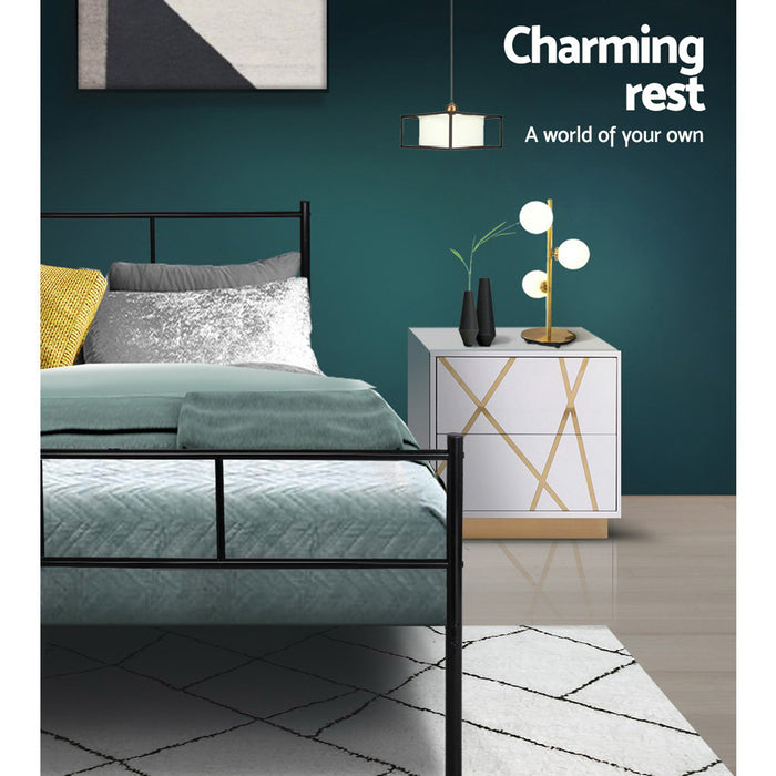 Artiss Bed Frame King Single Metal Bed Frame SOL