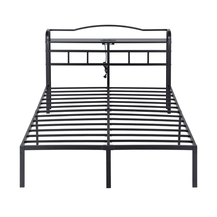 Artiss Bed Frame Queen Size with Charging Station WAVE