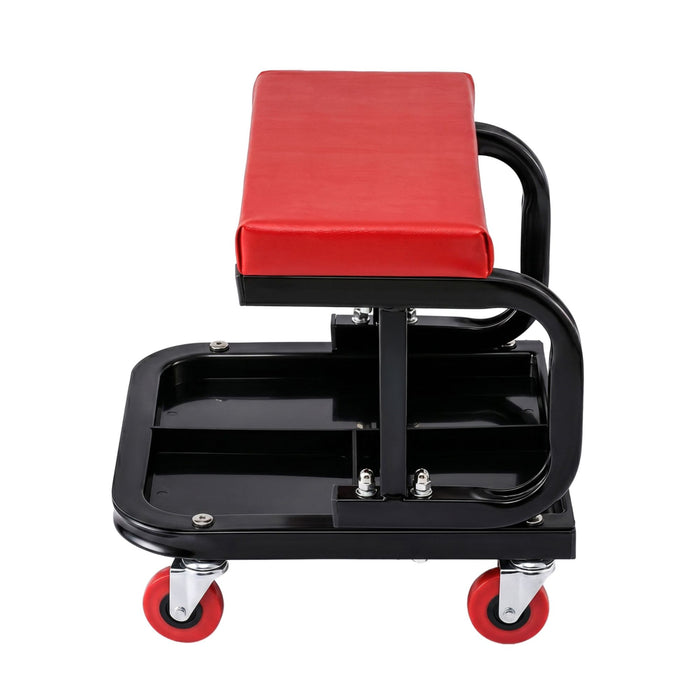 Giantz Creeper Seat Rolling Mechanic Stool with Tool Tray Heavy Duty 36x36cm