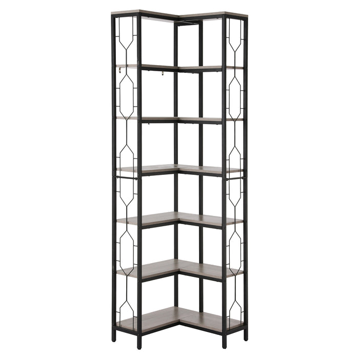 Artiss 6 Tiers Bookshelf Corner Shelf Bookcase Display Shelves Oak
