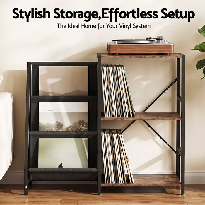 Artiss Record Player Stand with 3-Tier Vinyl Record Storage Turntable Stand