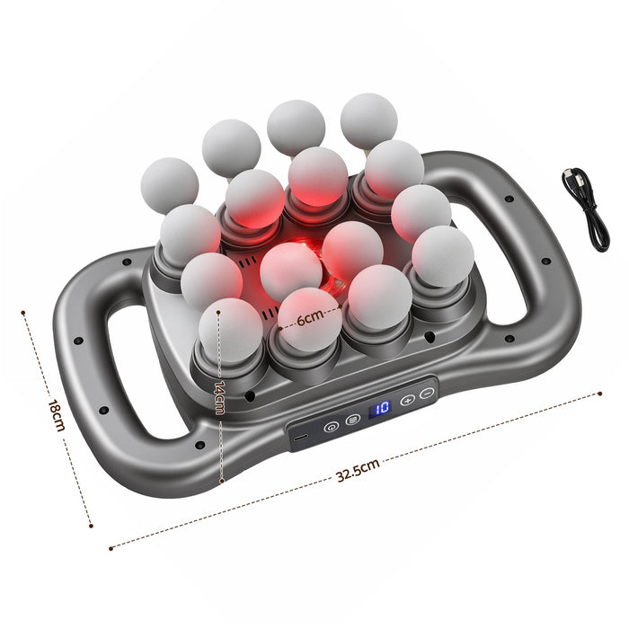 Everfit Deep Tissue Massager 16 Heads with 20 Intensities Deep Percussion Massage Gun Rechargeable