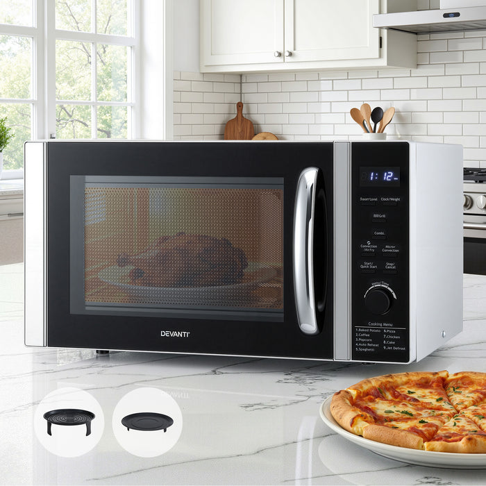 Devanti 30L Microwave Oven 4-IN-1 Air Fryer Convection Grill