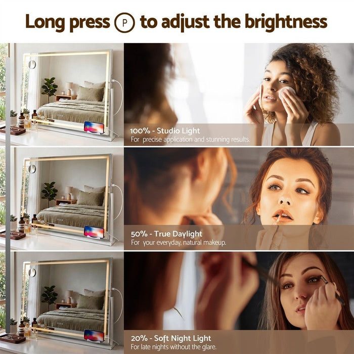 Embellir 90x60cm Makeup Mirror 360 degree Rotatable Vanity Mirror 10x magnifing