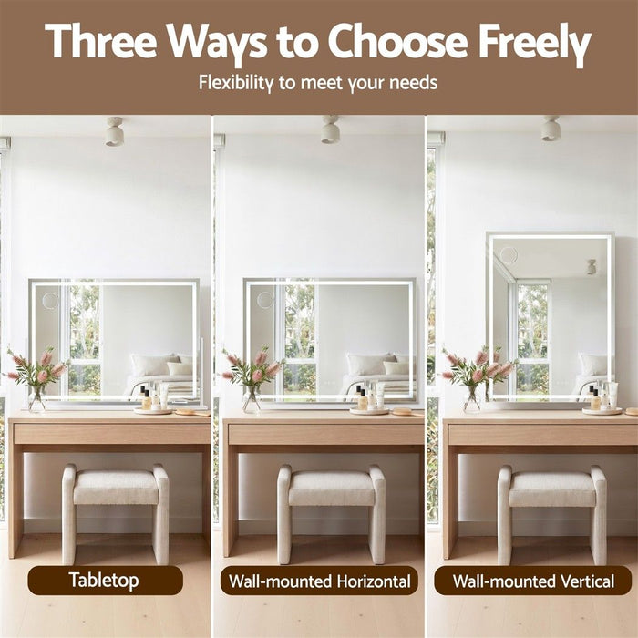 Embellir 100x70cm Makeup Mirror 360 degree Rotatable Vanity Mirror 10x magnifing