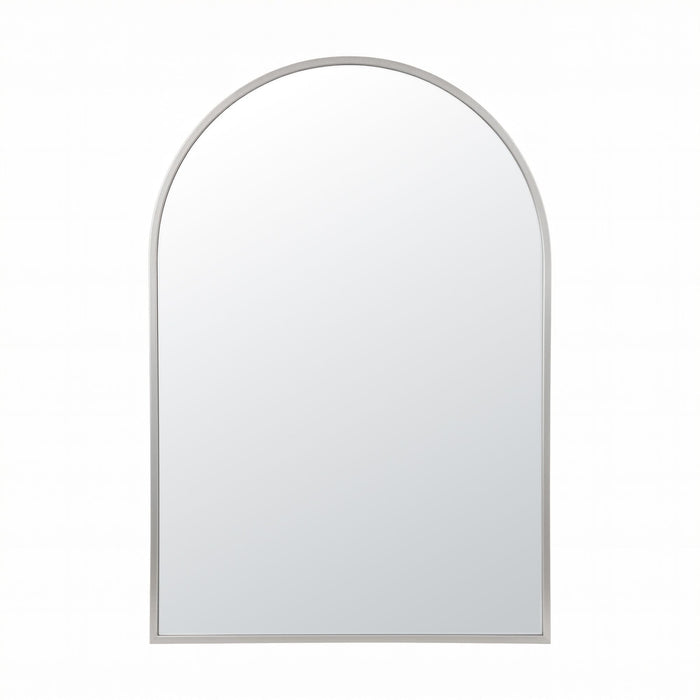 Embellir Arch Wall Mirror, Decorative Silver Frame Mirrors, 61x41cm Bathroom Vanity Mirror, Slim Frame for Living Room Entryway Bedroom Decor