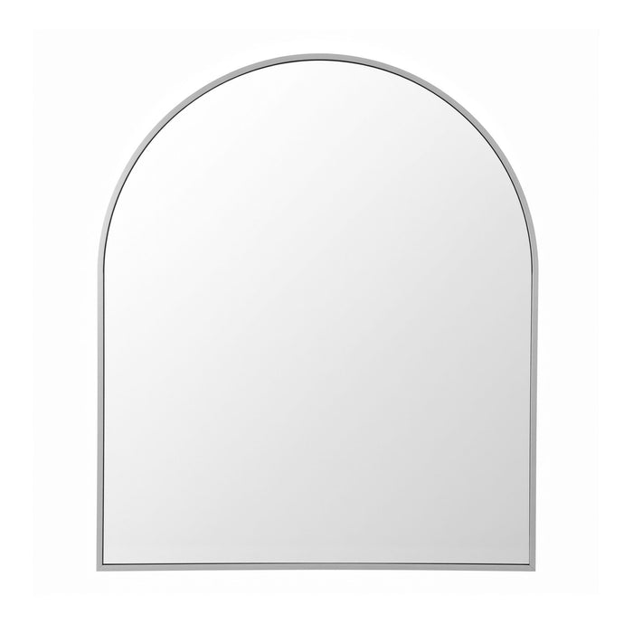 Embellir Arch Wall Mirror, Decorative Silver Frame Mirrors, 86x81cm Bathroom Vanity Mirror, Slim Frame for Living Room Entryway Bedroom Decor