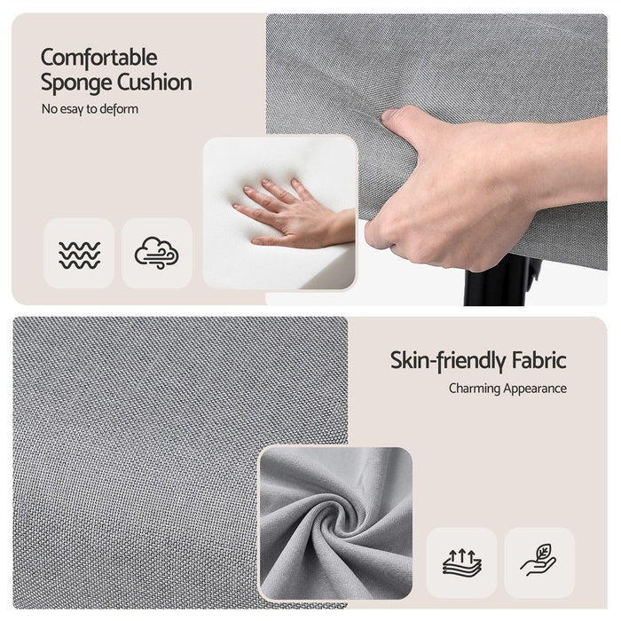 Artiss Gaming Office Chair Fabric Ergonomic with 2 Point Message Light Grey
