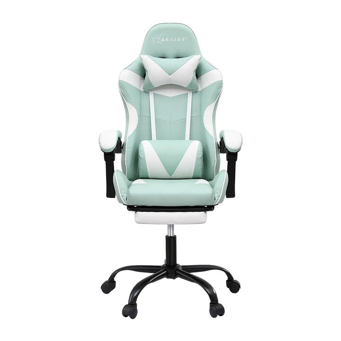 Artiss Ergonomic Gaming Office Chair with 2 Point Message Mint Green