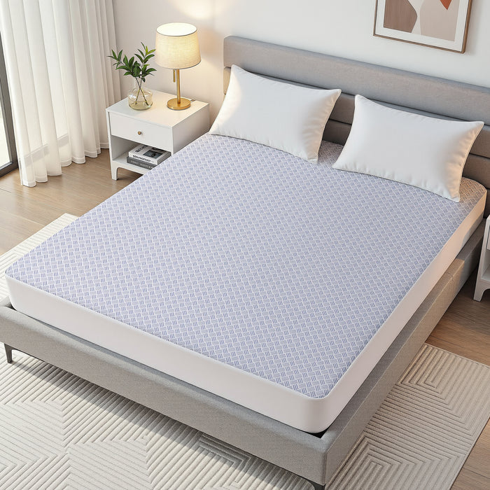 Giselle Cooling Mattress Protector Waterproof Deep Pocket Fitted Cover Double