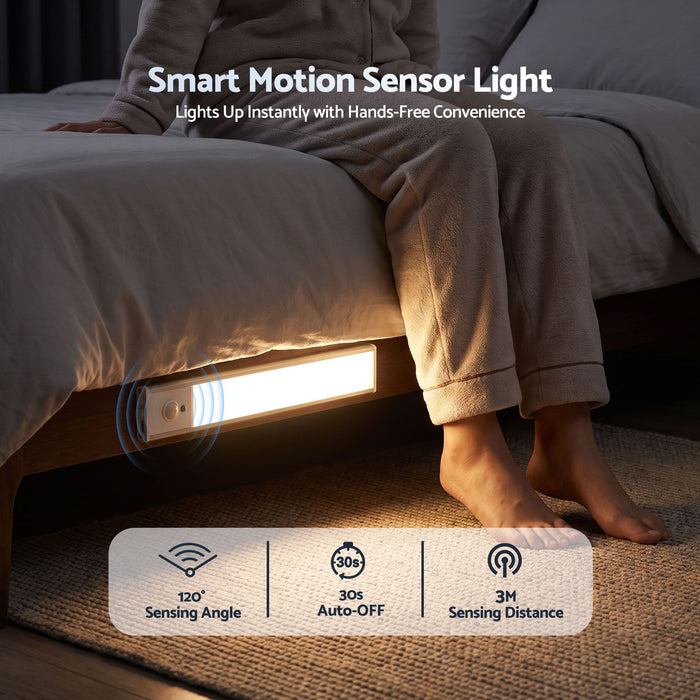 Artiss 4-Pack 25cm Motion Sensor Under Cabinet Lights, LED Closet Light with 5 Colors Dimmable