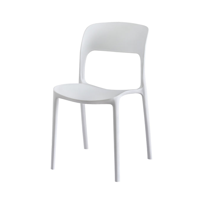Gardeon 4PC Outdoor Dining Chairs Stackable PP Patio Chair Garden Furniture White