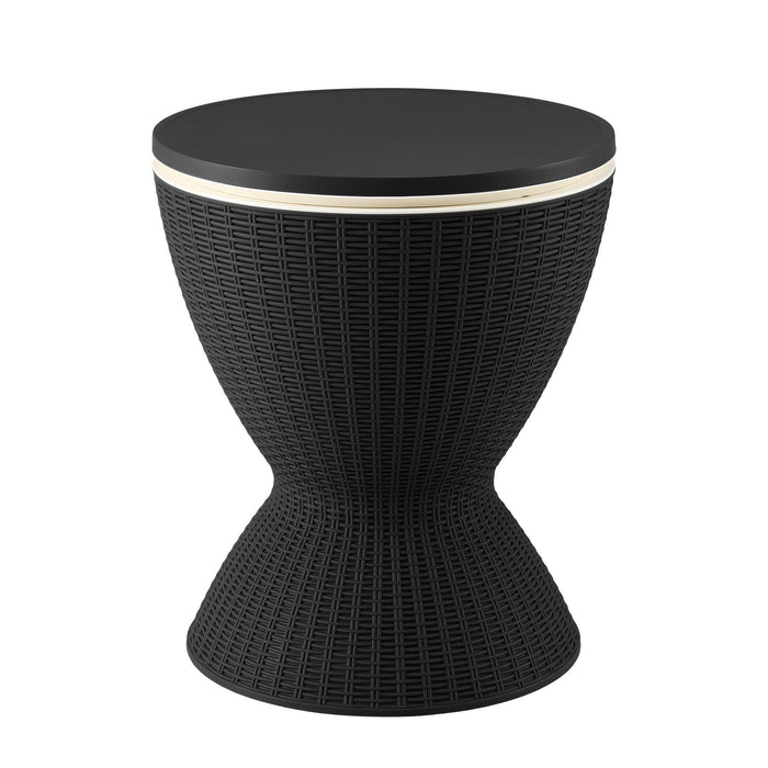 Gardeon Outdoor Bar Table Portable Ice Bucket Cooler 30L Adjustable Top Black