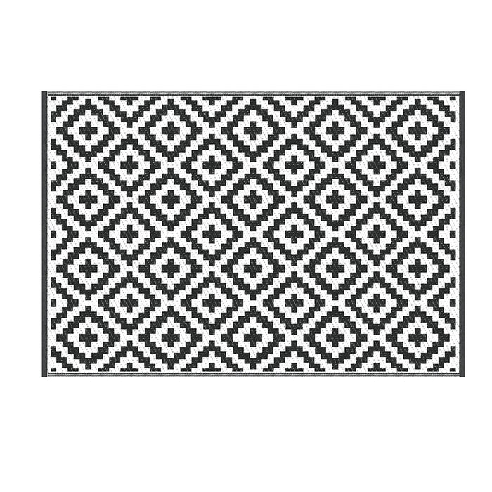Gardeon Outdoor Rugs 120x180cm Large Carpet Reversible Area Mat PP Dual-Sided Patio Rug Cross