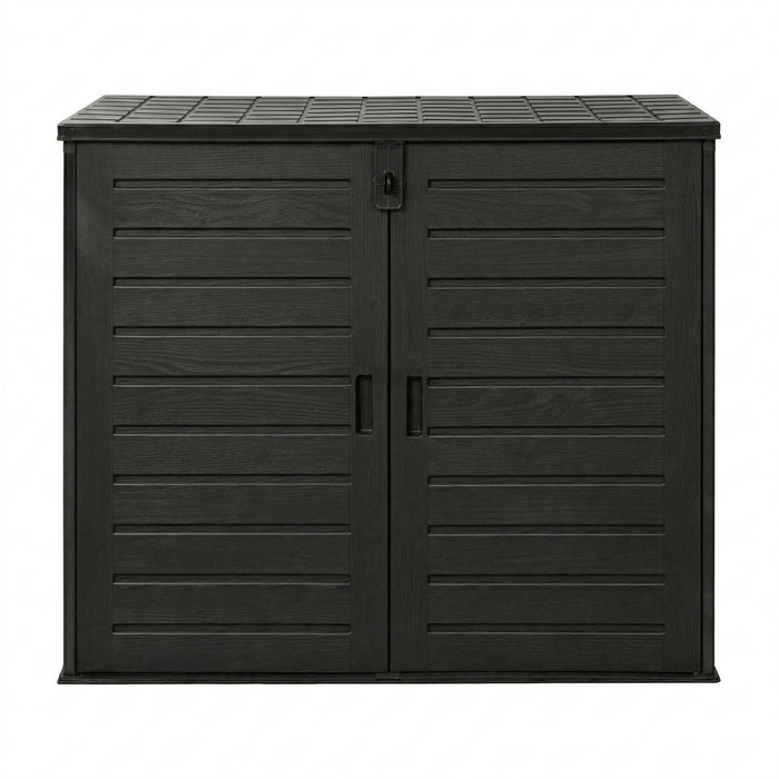 Gardeon Outdoor Storage Box 1170L Container Lockable Cabinet Tool Organizer Shed Black